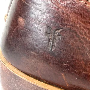 Vintage Frye Campus 14L Tall Boots Pebbled Leather Cognac Brown‎ Women's 9.5M thumbnail 6