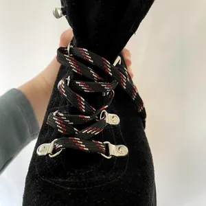 Sam Edelman 8.5 women's‎ black suede lace up boots comfortable low heel shoes thumbnail 7