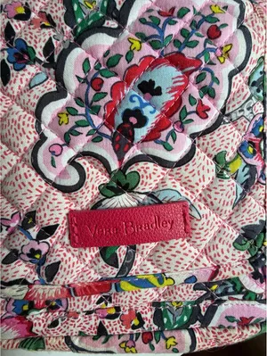 Vera Bradley Small Crossbody Bag in Pink Floral Quilted Cotton thumbnail 4