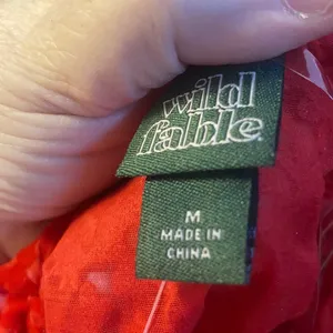 FINAL MARKDOWN Wild fable flocked tie front shrug medium Nwt thumbnail 4