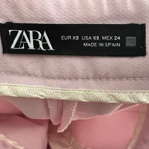Zara Tailored High‎ Rise Trousers Womens XS Pink Minimalist Chic thumbnail 6