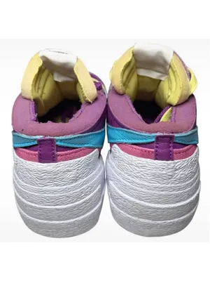 Women's Nike x KAWS Sacai Blazer Low Sneakers Purple Blue Multi-Color thumbnail 9
