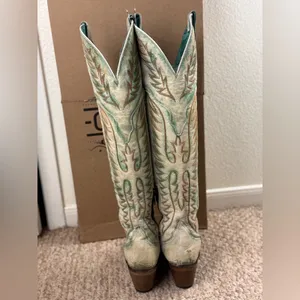 Corral Turquoise and Brown Western Boots Size 7M thumbnail 8