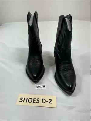 Womans New IXO Midcalf Western Cowgirl Boots Size 5.5 Black thumbnail 3