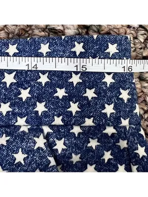 American Living Women Jean Shorts Stars Size 8 Stars Blue White thumbnail 7