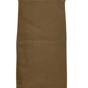 Gucci Brown Canvas Drawstring Dust‎ Bag Travel Storage Pouch 17x7 Inches Luxury thumbnail 2