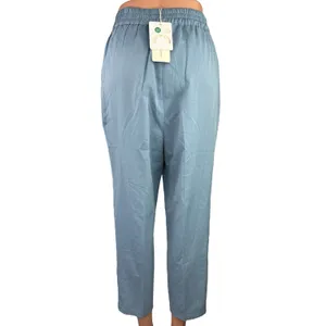 NEW Commense Blue High Rise Pleated Career Cropped Straight Trouser Pants Size S thumbnail 3
