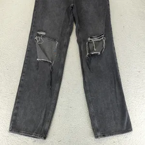 PacSun '90s Boyfriend Jeans Loose Baggy Black Distressed Women's‎ 27 Rigid Denim thumbnail 4