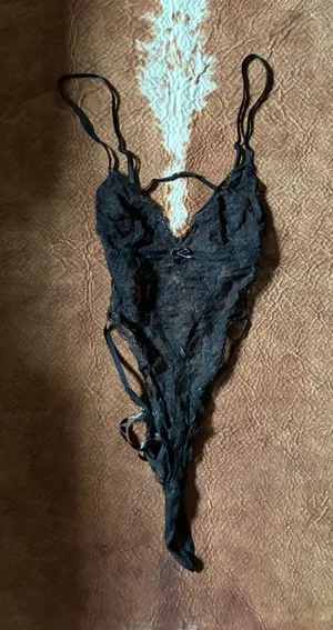 Black lingerie bodysuit size medium Almost looks like a cut Victoria's Secret tag!! thumbnail 1