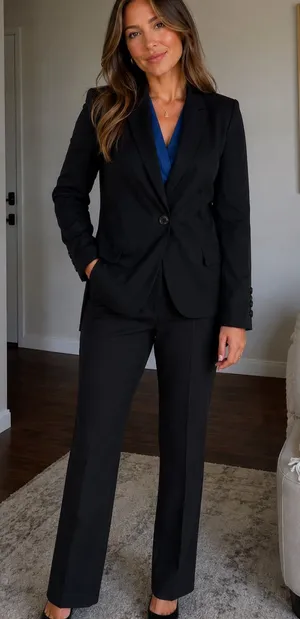 Reformation Classic Black Single-Button Women's Blazer Coat thumbnail 1