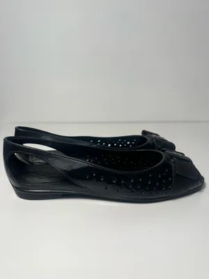 Salvatore Ferragamo Nilly Nara Vara Bow Perforated Peep Toe Jelly Flat Slides thumbnail 8