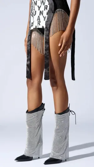 Azalea Wang Jaclyn-Black Stiletto Boot - Size 8 - Nib thumbnail 2