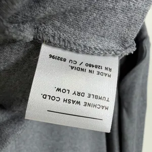 Pact Organic Cotton Long Sleeve Oversized T-Shirt Gray M/L Crew Neck Seam Detail thumbnail 2