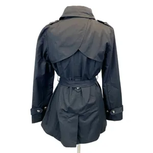 No Less Than Adrian Trench Coat Womens Large‎ Minimalist Preppy Academia thumbnail 3