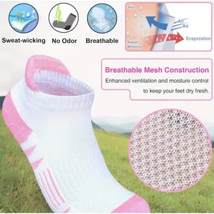 Colorful‎ Athletic Women's Tab Socks M/L 5 PACK Low Cut High Quality NEW thumbnail 4