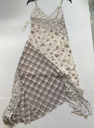 Print Mix Asymmetrical Midi Dress thumbnail 2