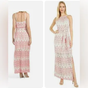 Trina Turk Niksar Knit Maxi Halter Dress Summer Vacation Beachy Boho Crochet 4 thumbnail 3
