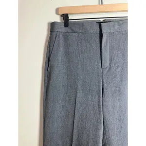 Banana‎ Republic Blake Wide Leg Trousers Heather Gray Professional Pants Size 10 thumbnail 4