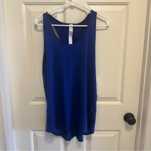 Lululemon Essential Pleated Tank Top Blue Larkspur Size 10 thumbnail 3