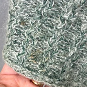 Vintage 90s All Points Green Marled Silk Blend Textured V Neck Sweater M thumbnail 10
