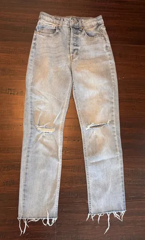 Wild Fable Medium Wash Denim Jeans with Ripped Knee Size 2 thumbnail 1