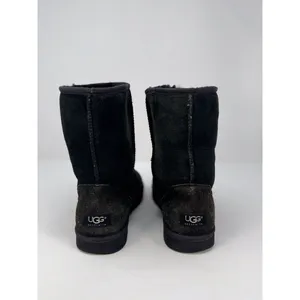 UGG Australia Womens Boots Black Suede Classic Short Fleece Pull On Winter US 9 thumbnail 4