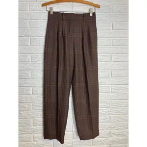Aritzia Wilfred brown plaid slacks trousers women's‎ size 0 modern trendy thumbnail 3