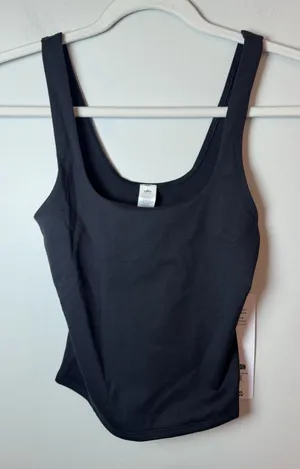 Alo Yoga Softsculpt Precision Tank Top Small Black NWT thumbnail 1