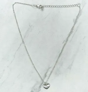 Silver Tone Daughter Heart Pendant Chain Link Necklace thumbnail 1