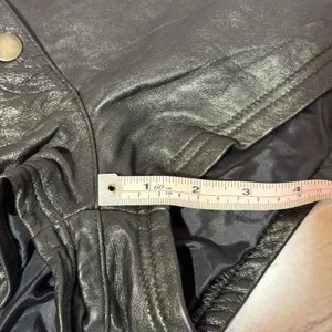Leather Button Fly Micro Shorts Sz 4 First Bare Back 12in Rise‎ 90's Vintage thumbnail 9