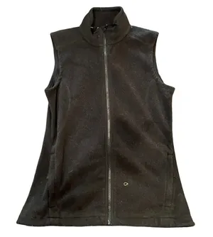 Cablela's Women’s Small‎ Black Fleece High Neck Full Zip Vest thumbnail 1