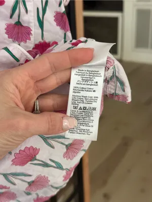 J. Crew block print pajamas shirt short sleeve button down floral garden cotton thumbnail 6