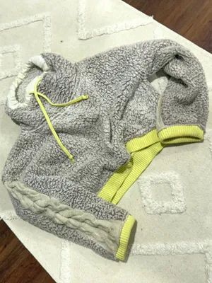 Free People Wild Heart Sherpa Pullover Sweater NWOT Gray summer crop $128 thumbnail 2