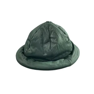 Kith & Kin Women's Stadium Green Soft Quilted Rounded Rain Puffer Bucket Hat OS thumbnail 2