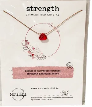 Soulku Soul‎ Shine Necklace Strength Crimson Red Necklace NEW thumbnail 1