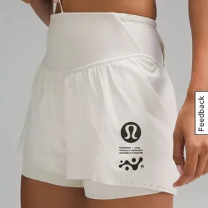 Lululemon Cream Athletic Shorts thumbnail 1