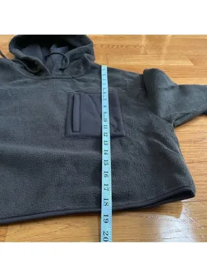 UGG Women's Myley Sherpa Hoodie color Gray Sz Large thumbnail 10