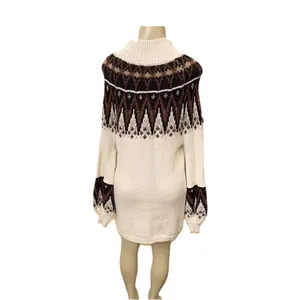 NWT $198 Free People Size XSmall Scotland Neutral Combo‎ Long Sleeve Mini Dress thumbnail 8