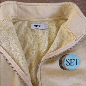 Set Active Zip Up Sweat Jacket Funnel Size S Lemon Yellow thumbnail 2