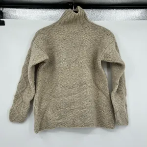 Vintage Carraig Donn Aran handknit Ireland Irish Wool cream Sweater size medium thumbnail 3