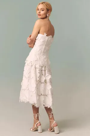 BHLDN White Cutwork Twofer Midi Dress thumbnail 2