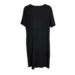 Mossimo Womens Sz L Short Sleeve Black Twist Knot Waist Sheath Dress Below Knee thumbnail 6