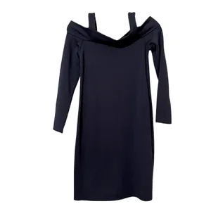 Bailey 44 Anthropologie Blue Off Shoulder Sweater Dress Womens XS Mini Bodycon thumbnail 2