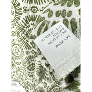 Haute Hippie‎ Flutter Sleeve Boho Blouse Women's 2X Green Sunburst Crochet Rayon thumbnail 4