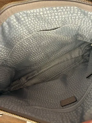 Kate Spade Larchmont Avenue Logo Penny Tote Bag Leather Purse Cityscape Taupe thumbnail 7
