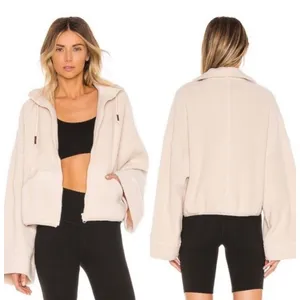Free‎ People Movement Women's Climb High Fleece Jacket Cream Sz M thumbnail 2