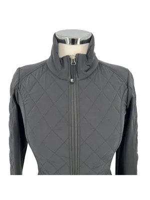 Athleta Upside Quilted Jacket Black Athleisure Sporty Minimalist Techwear XS thumbnail 2