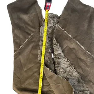 Altar'd State Boho Faux Fur Shearling Vest Brown Cozy Western Layering Jacket Size M thumbnail 7