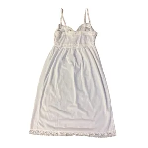 Vintage Mary Jane Full Slip Cream Nylon Lingerie 32 Used thumbnail 4