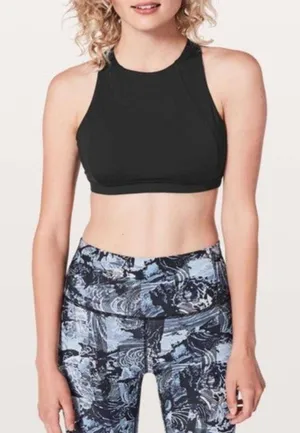 Lululemon Free To Be Serene High Neck Bra Black thumbnail 1